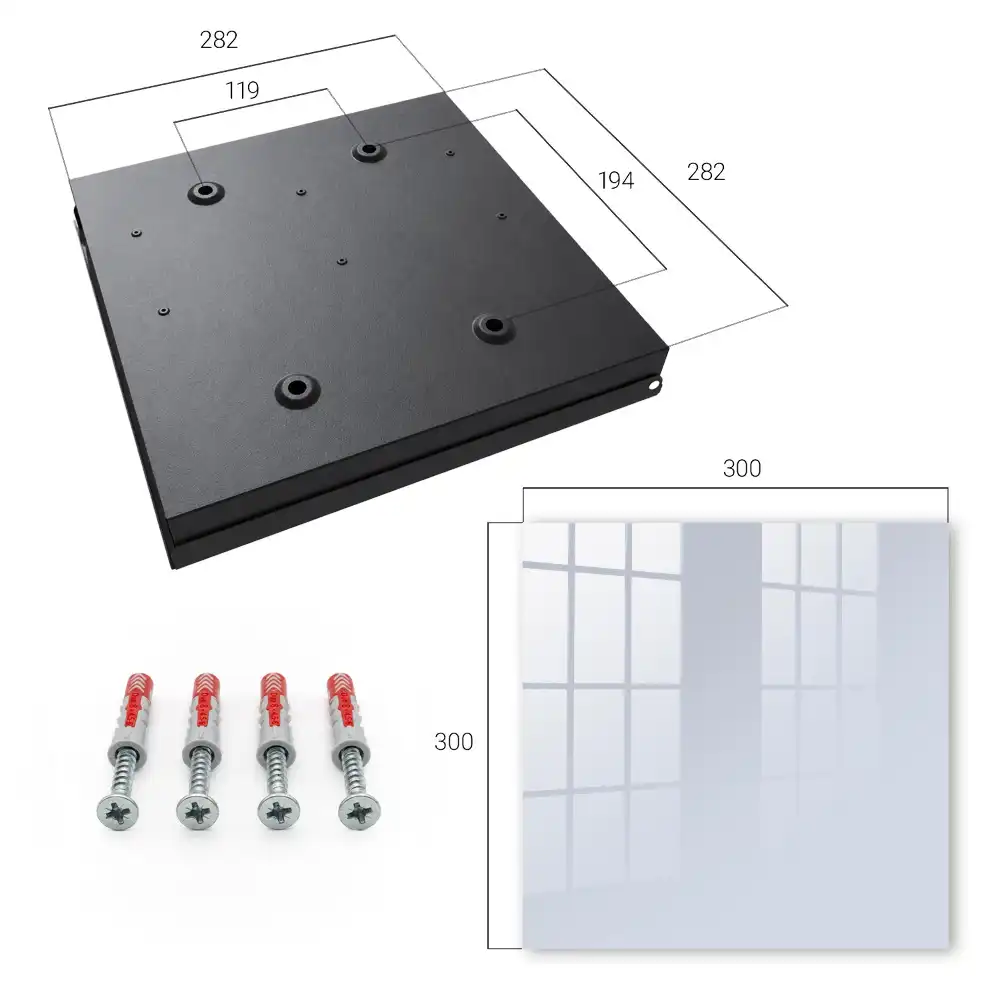Suport pentru chei de perete cu design minimalist Pace și Armonie în culoarea gri
