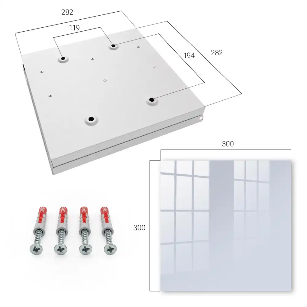 Suport pentru chei de perete cu design minimalist Pace și Armonie în culoarea gri