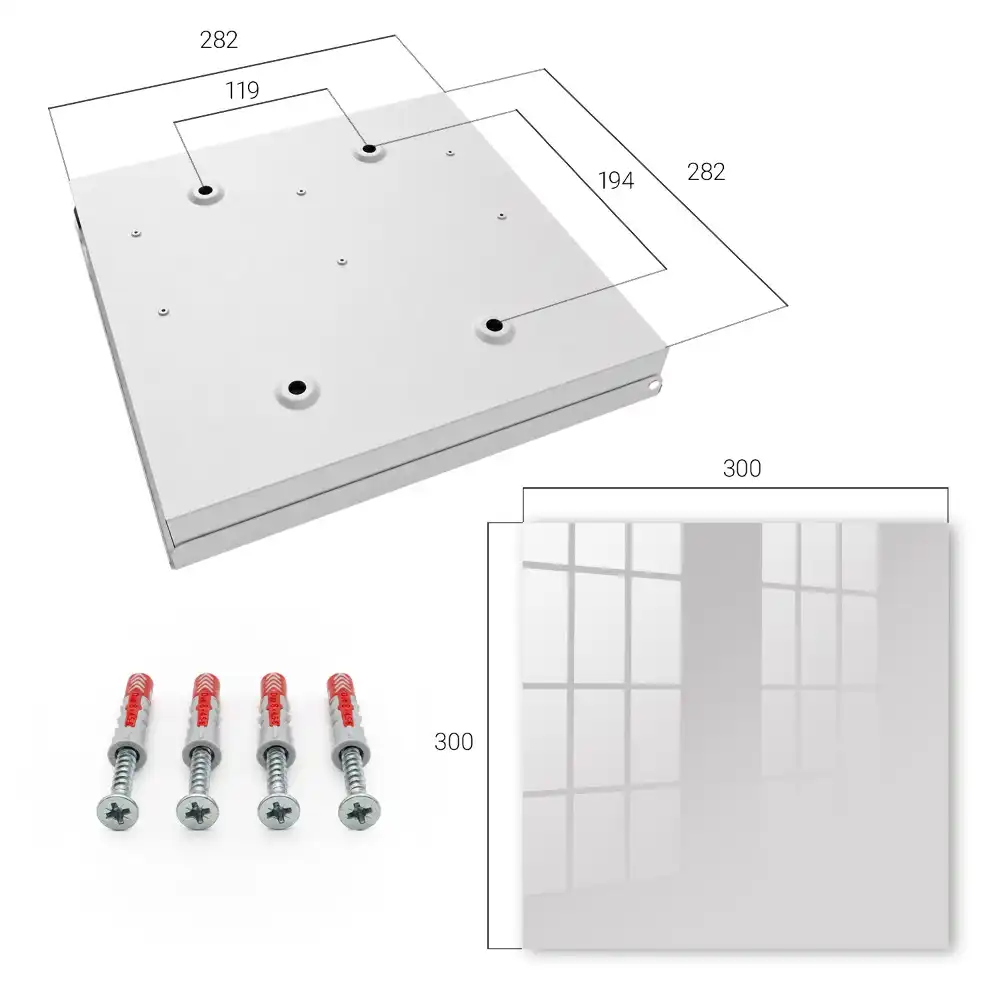Casetă pentru chei cu fundal minimalist gri