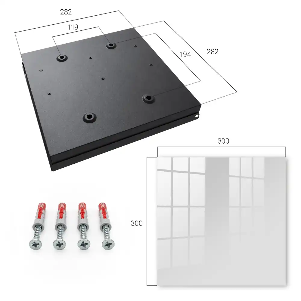 Casetă pentru chei cu design minimalist și fundal gri mat
