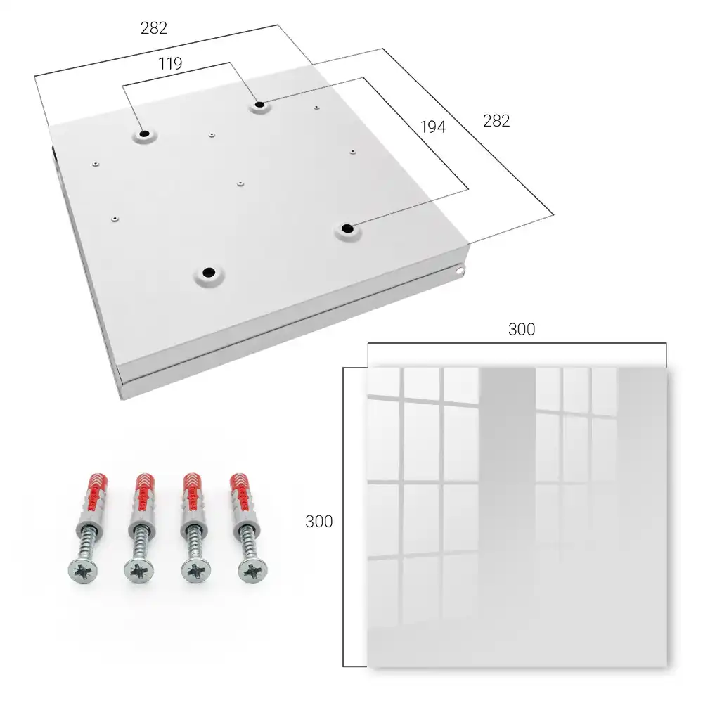 Casetă pentru chei cu design minimalist și fundal gri mat