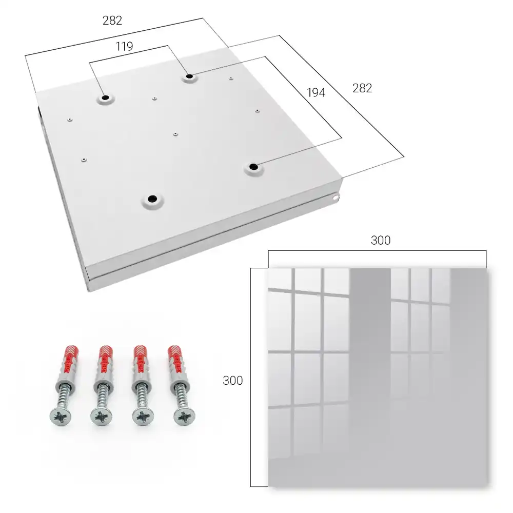 Suport pentru chei de perete cu design minimalist și fundal gri neted