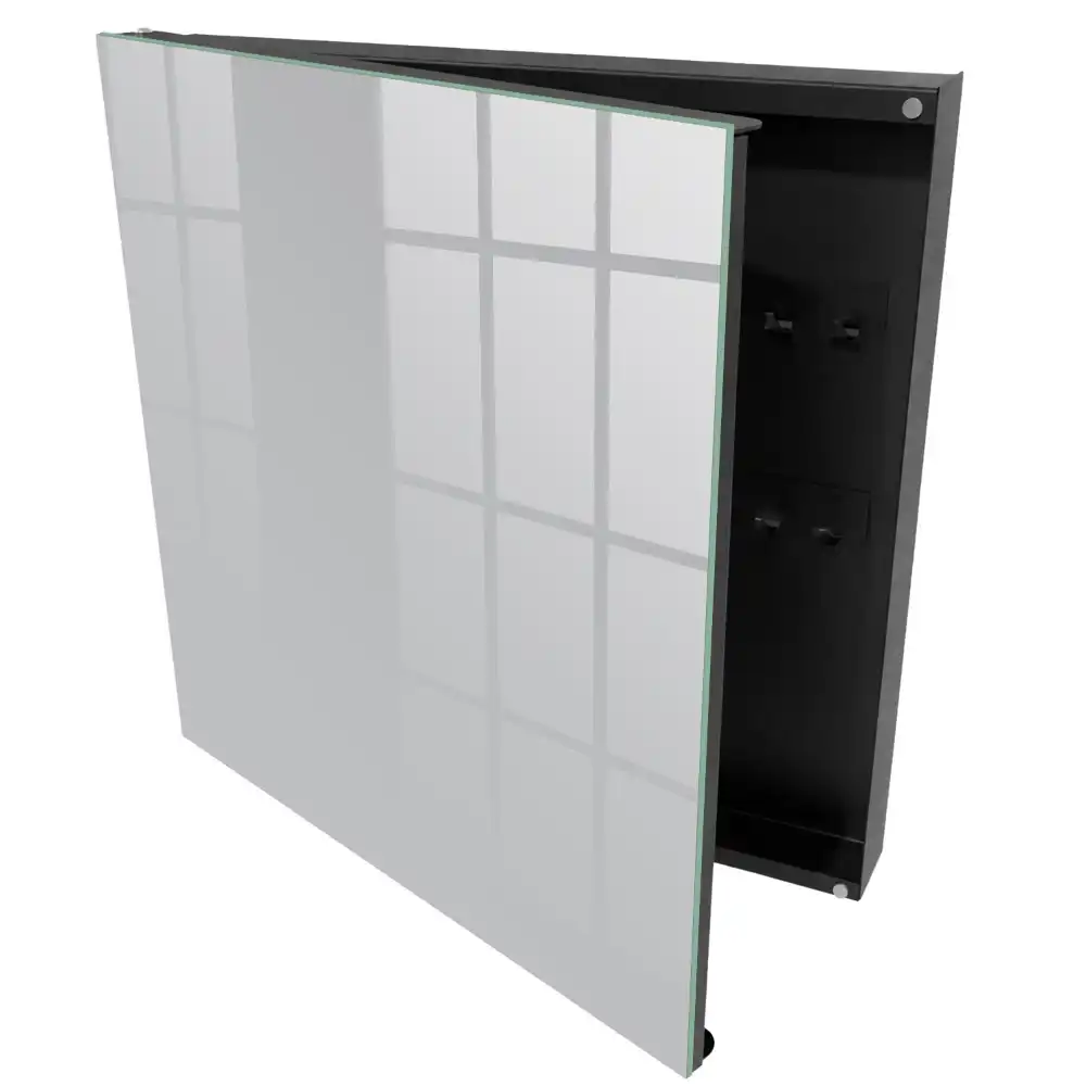 Suport pentru chei de perete cu design minimalist și fundal gri neted