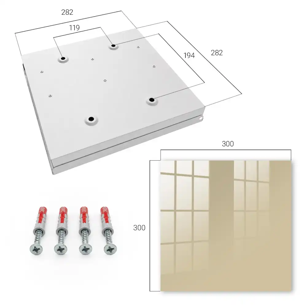Dulapior pentru chei crem cu design elegant