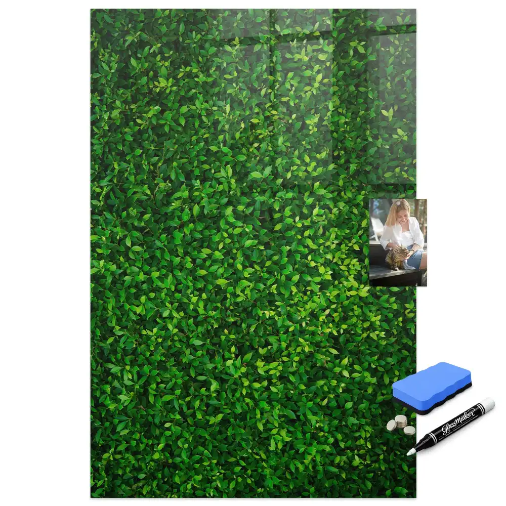 Tablă cu marker design gard viu verde