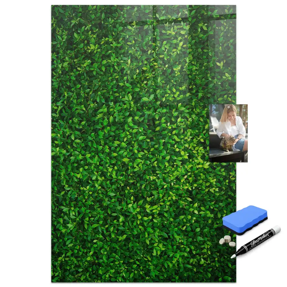 Tablă cu marker design gard viu verde