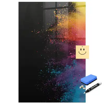 Tablă magnetică pentru scris cu cretă colorată