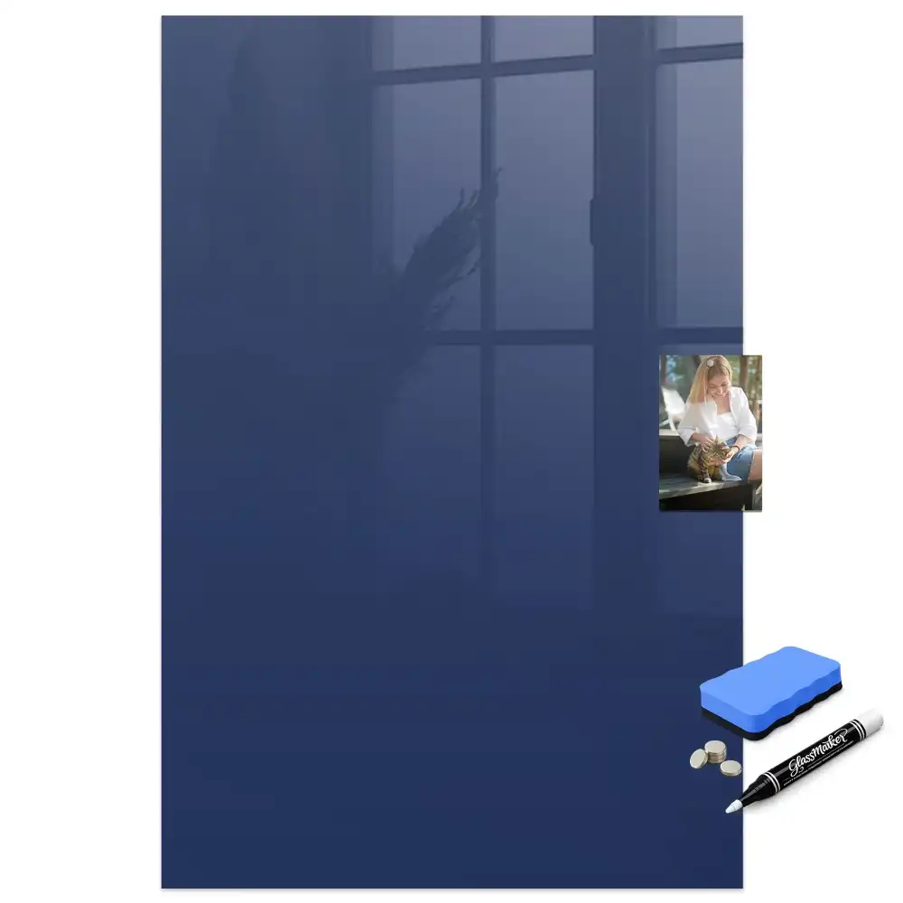 Tablă magnetică pentru marker de culoare bleumarin