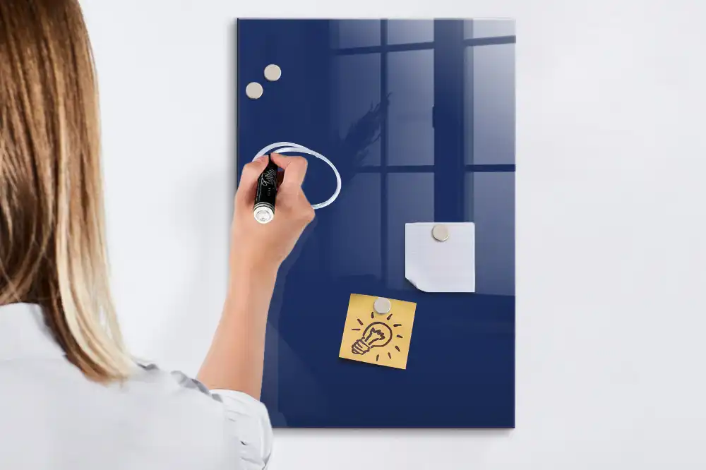 Tablă magnetică pentru marker de culoare bleumarin