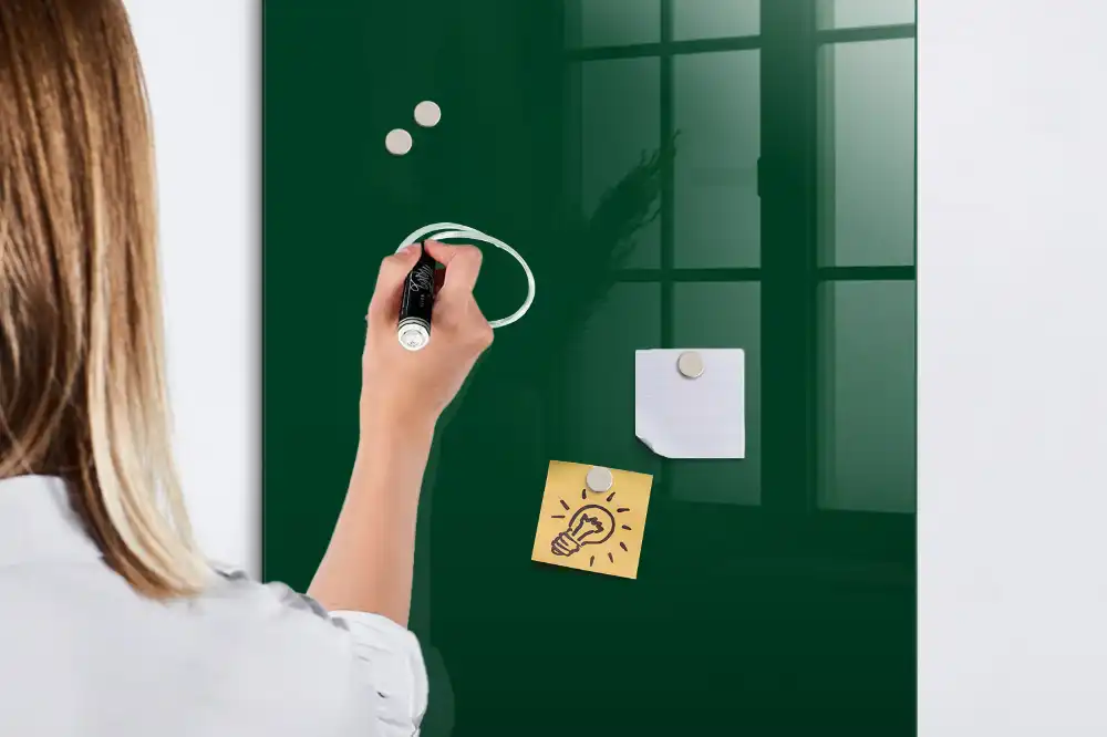 Tablă magnetică de culoare verde sticlă