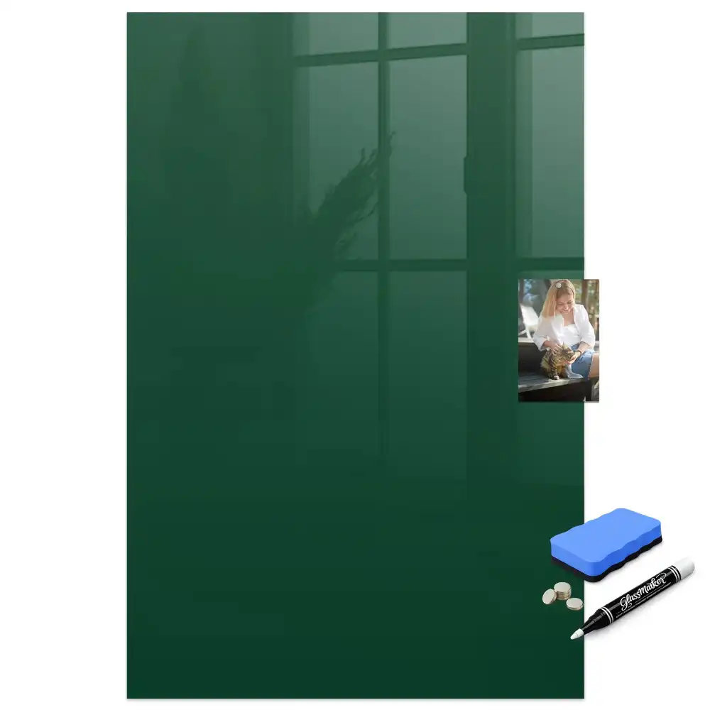 Tablă magnetică de culoare verde sticlă