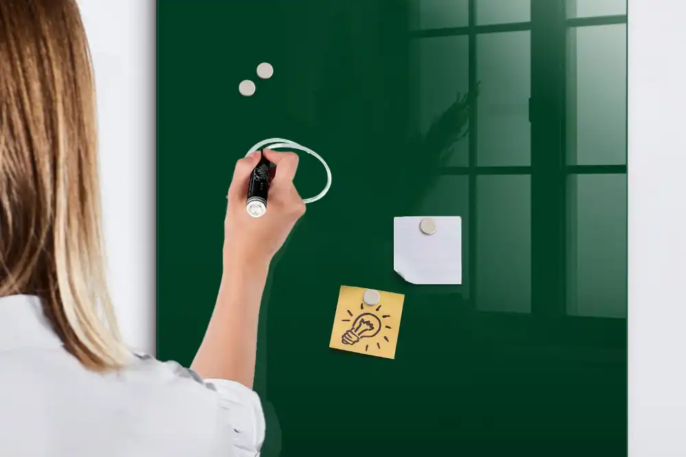 Tablă magnetică de culoare verde sticlă