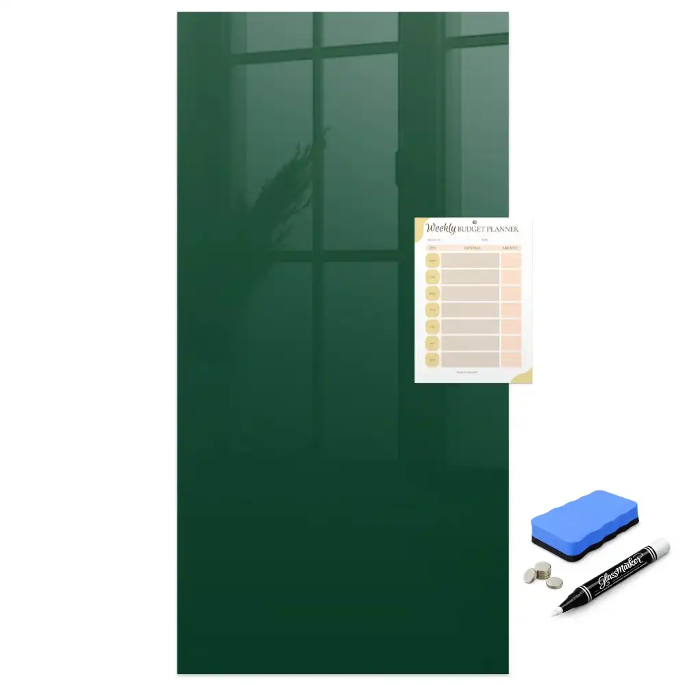 Tablă magnetică de culoare verde sticlă