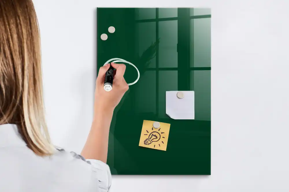 Tablă magnetică de culoare verde sticlă