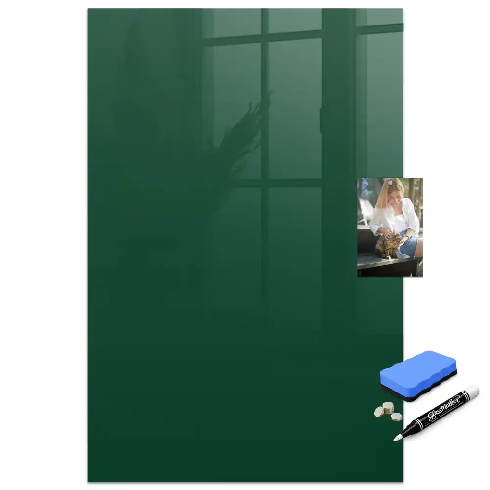Tablă magnetică de culoare verde sticlă