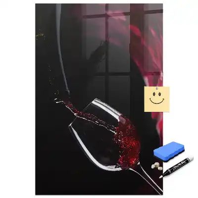 Tablă magnetică pentru scris cu model pată de vin