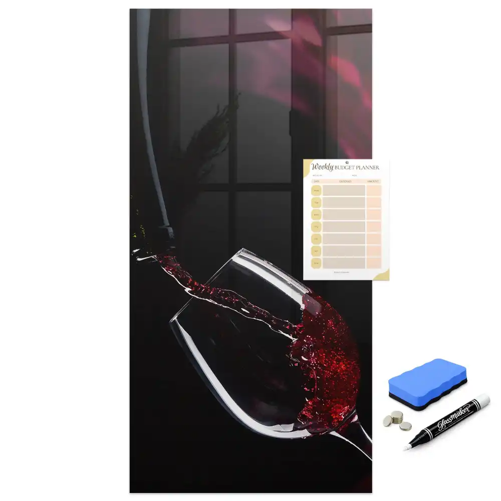 Tablă magnetică pentru scris cu model pată de vin