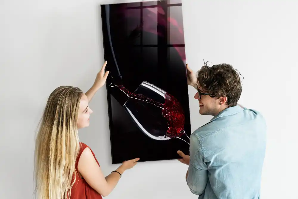Tablă magnetică pentru scris cu model pată de vin