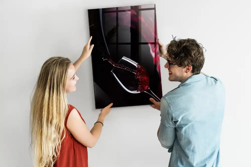Tablă magnetică pentru scris cu model pată de vin