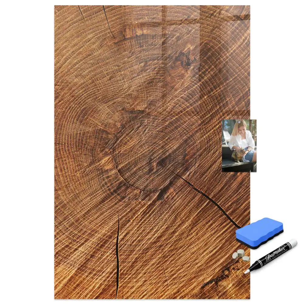 Tablă magnetică cu aspect de scânduri naturale