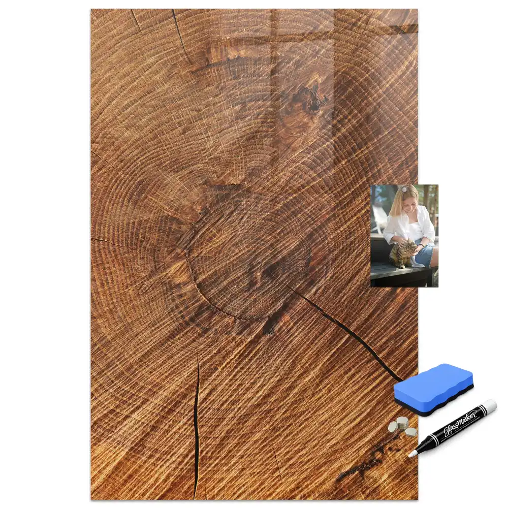 Tablă magnetică cu aspect de scânduri naturale
