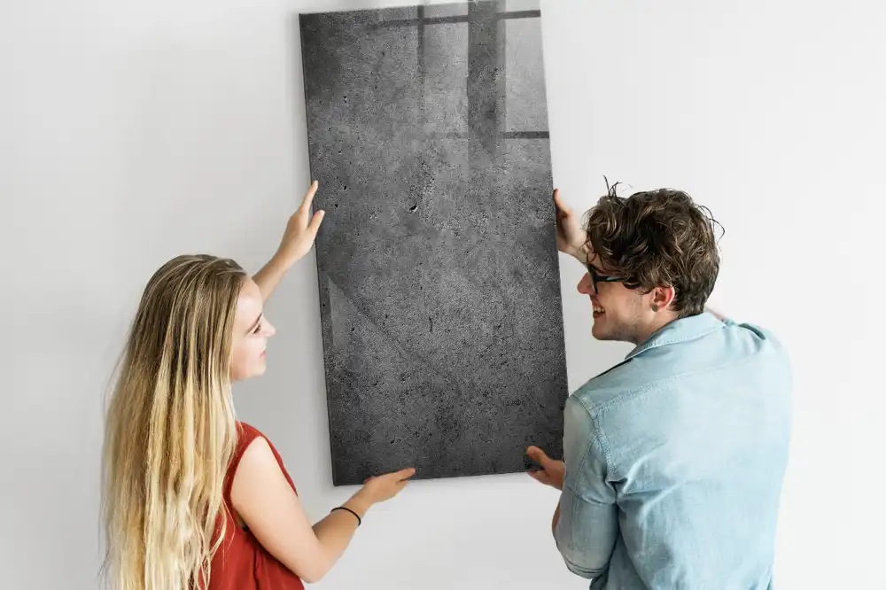 Tablă magnetică pentru scriere cu marker aspect beton