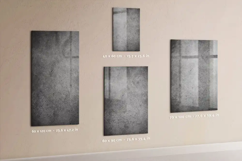 Tablă magnetică pentru scriere cu marker aspect beton