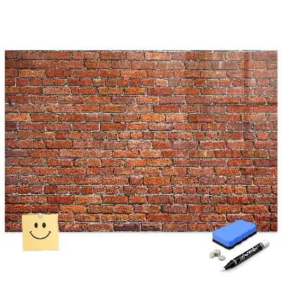 Tablă cu marker design perete din cărămidă veche