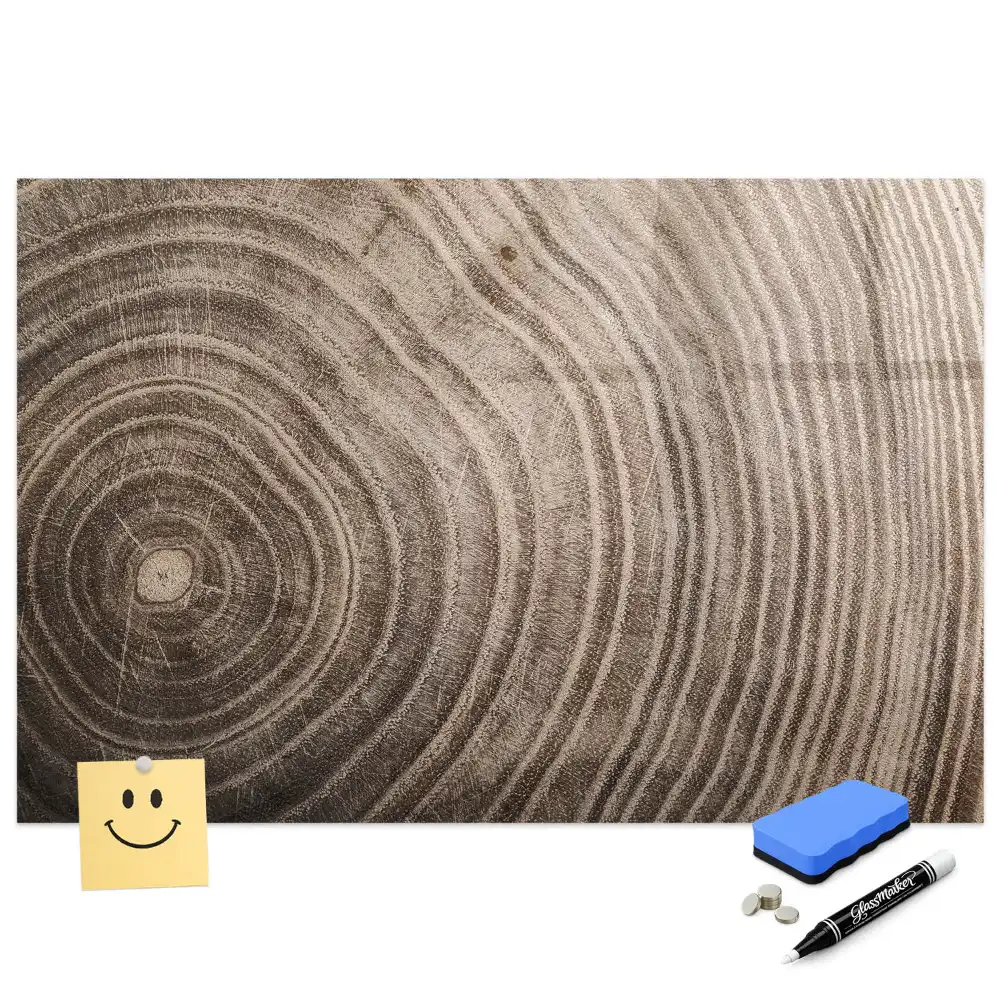 Tablă magnetică din sticlă cu design de trunchi de copac
