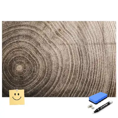 Tablă magnetică din sticlă cu design de trunchi de copac