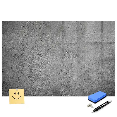 Tablă magnetică pentru perete cu design industrial din beton