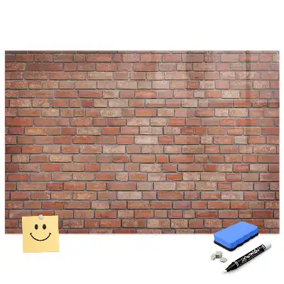 Tablă magnetică pentru perete din cărămidă