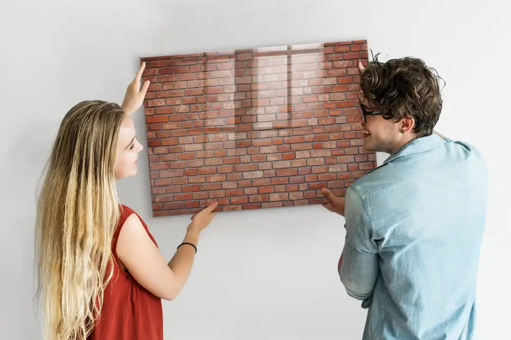 Tablă magnetică pentru perete din cărămidă
