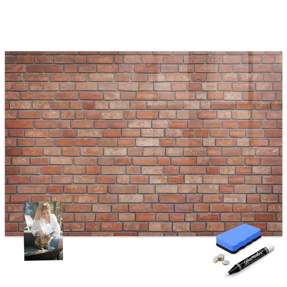Tablă magnetică pentru perete din cărămidă