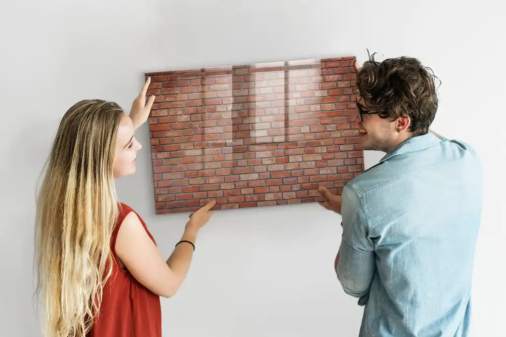 Tablă magnetică pentru perete din cărămidă