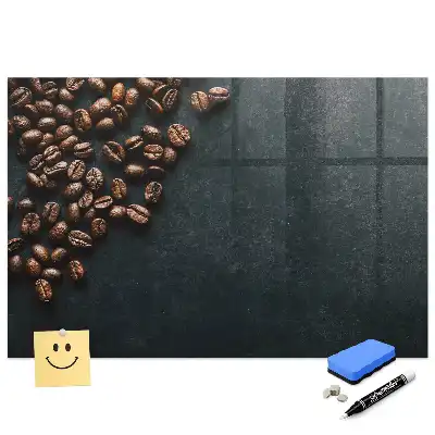 Tablă cu marker design cafea boabe