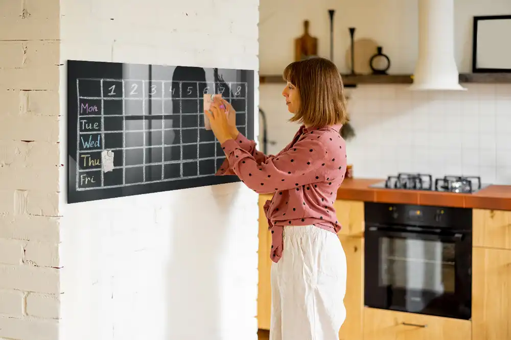 Tablă magnetică cu marker pentru orarul cursurilor