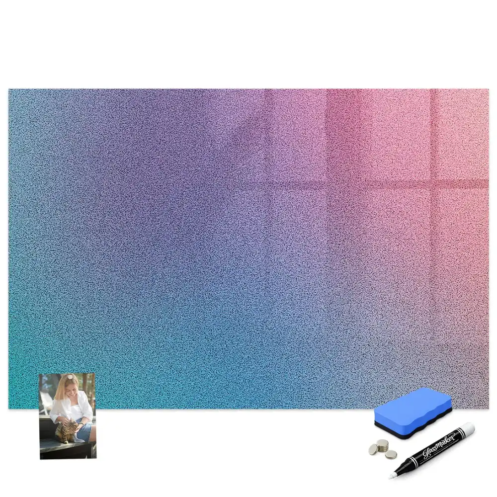 Tablă magnetică din sticlă cu design în degrade