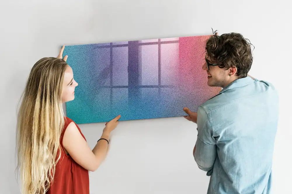Tablă magnetică din sticlă cu design în degrade