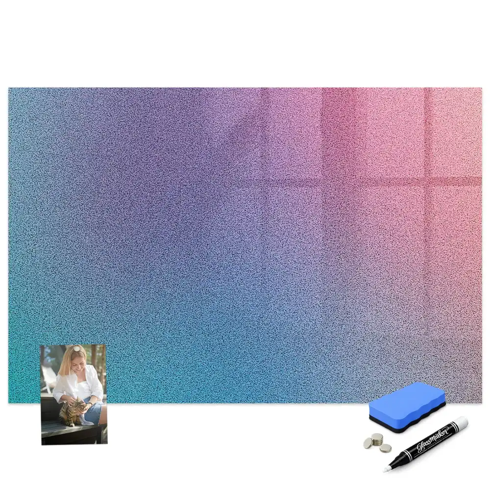 Tablă magnetică din sticlă cu design în degrade