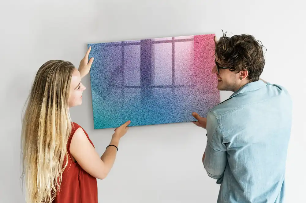 Tablă magnetică din sticlă cu design în degrade
