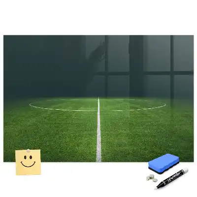 Tablă magnetică de perete cu design de gazon de fotbal