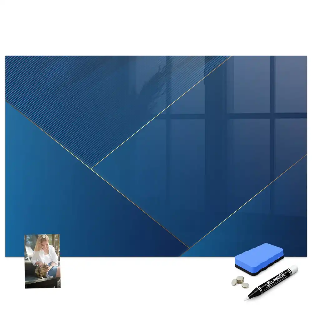 Tablă magnetică din sticlă cu motiv decorativ