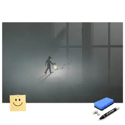 Tablă magnetică din sticlă model Călător de noapte