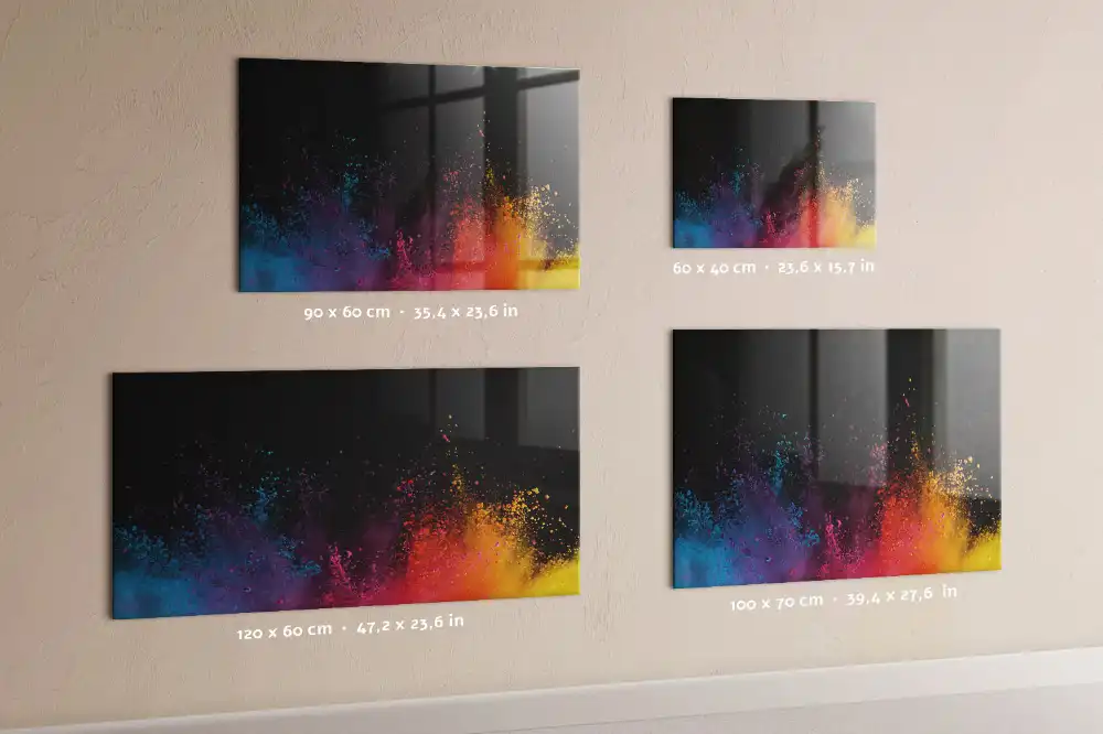 Tablă magnetică cu marker și design explozie colorată