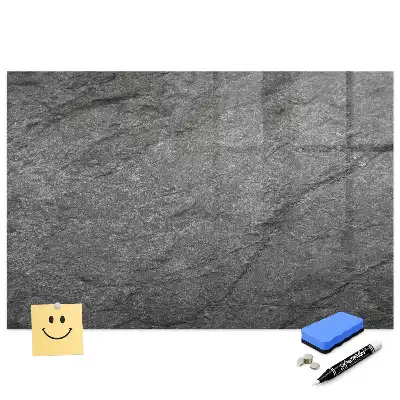Tablă magnetică din sticlă cu aspect de rocă bazaltică
