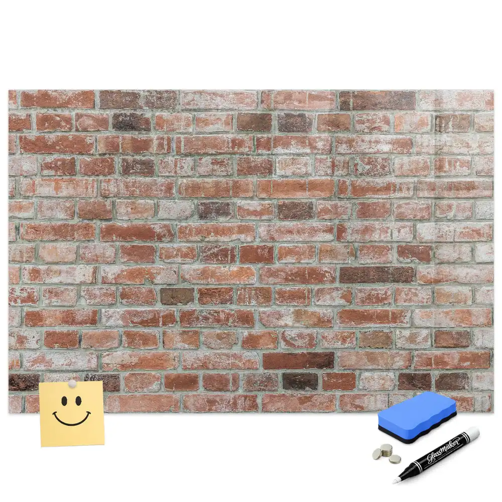 Tablă magnetică pentru perete din cărămidă