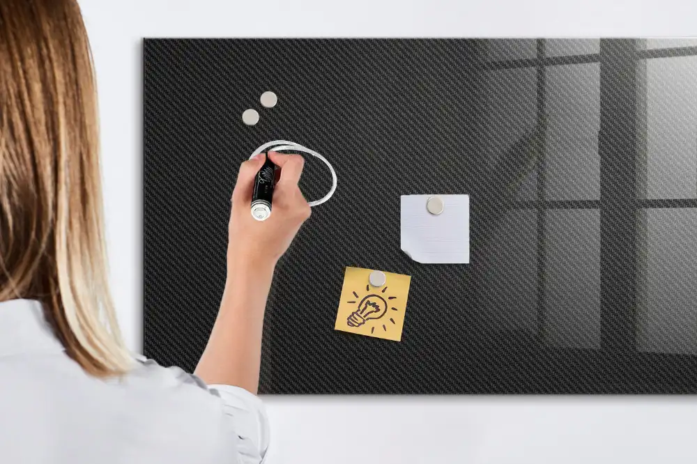 Tablă magnetică cu marker design abstracție întunecată