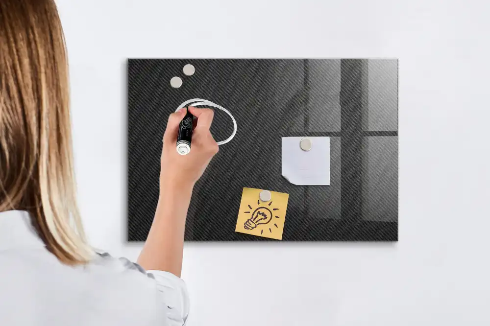 Tablă magnetică cu marker design abstracție întunecată