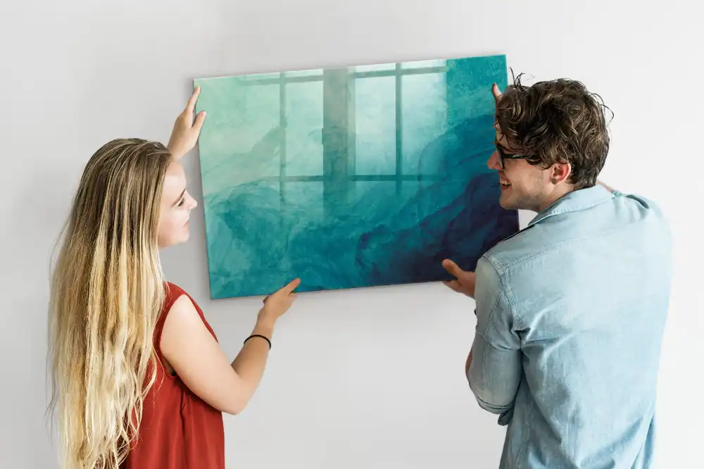 Tablă magnetică din sticlă cu model abstract adâncime